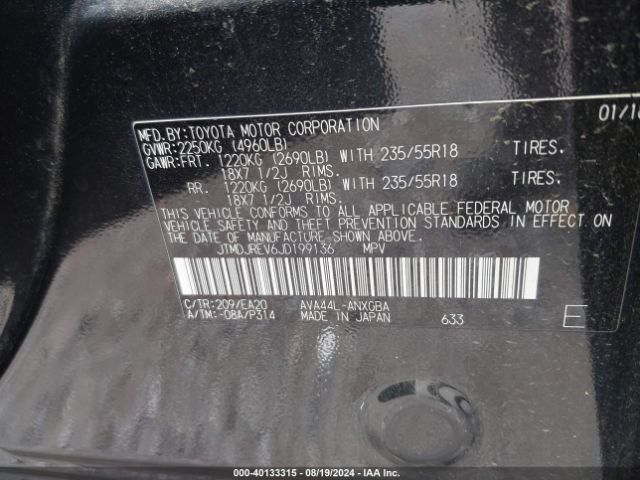JTMDJREV6JD199136 Toyota Rav4 Hybrid Limited