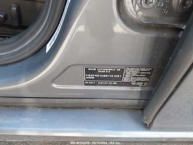 2008 SAAB 9-3 YS3FH51U681121261 Photo 8