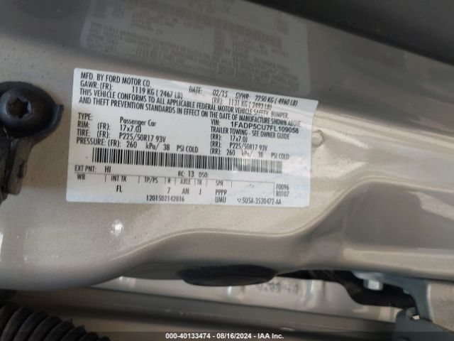 1FADP5CU7FL109058 Ford C-max Energi Sel