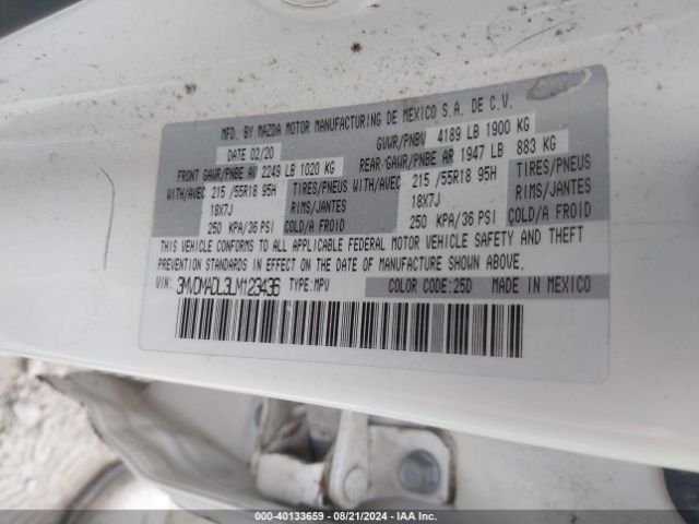 3MVDMADL3LM123436 Mazda Cx-30 Preferred Package
