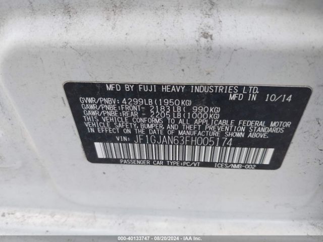 JF1GJAN63FH005174 Subaru Impreza 2.0i Limited