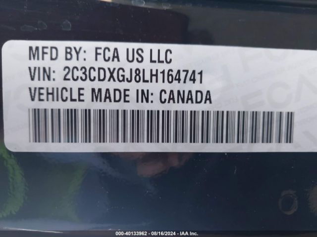 2C3CDXGJ8LH164741 Dodge Charger Scat Pack Widebody Rwd