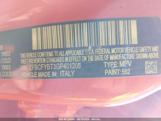 ZFBCFYBT3GP401208 Fiat 500x Easy