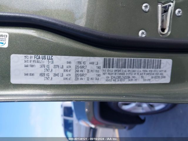 3C4NJCBB5JT425284 Jeep Compass Latitude Fwd