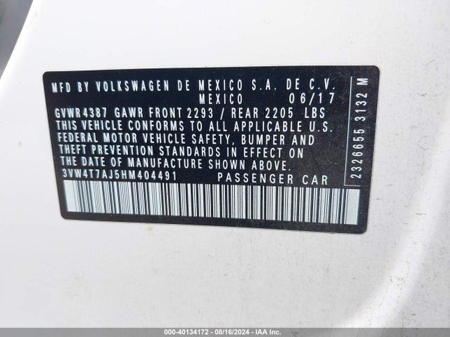 3VW4T7AJ5HM404491 Volkswagen JETTA GLI