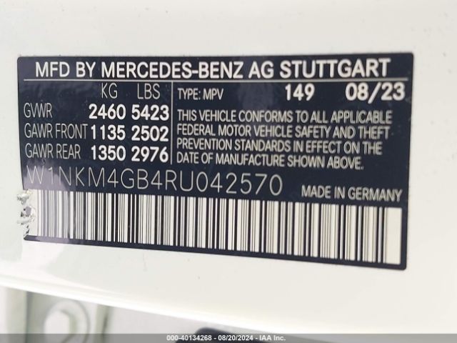 W1NKM4GB4RU042570 Mercedes-Benz Glc 300 Suv