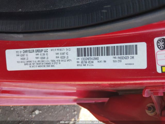 1C3CDZAB7EN129065 Dodge AVENGER SE