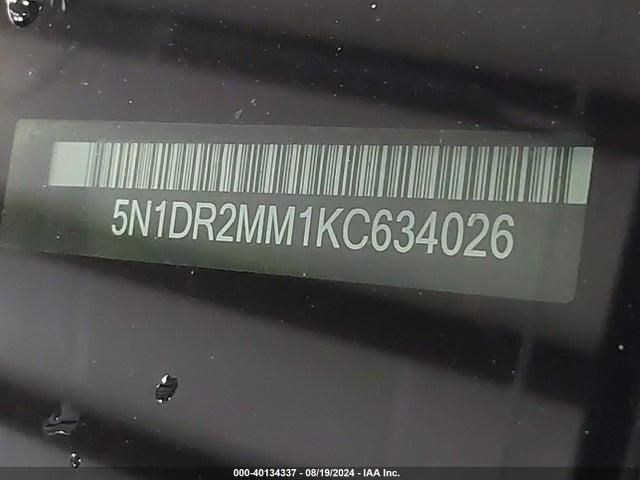 Nissan Pathfinder Platinum 2019 5N1DR2MM1KC634026 Image 9