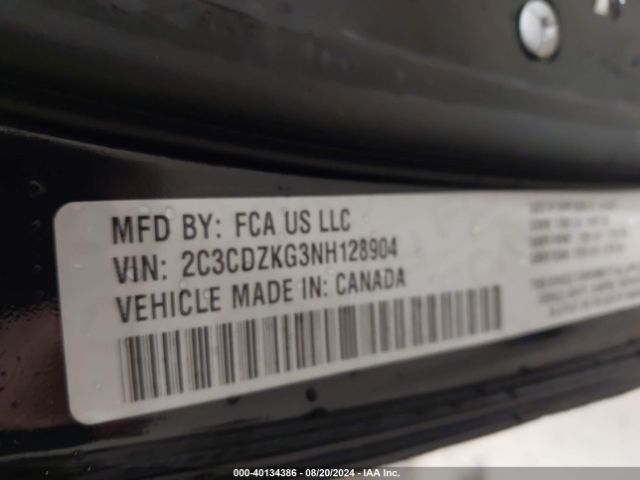 2C3CDZKG3NH128904 Dodge Challenger Gt Awd