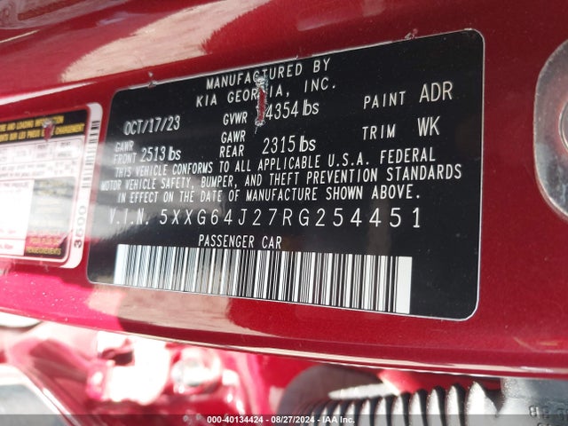 KIA K5 Gt-line 2024 5XXG64J27RG254451 Image 9