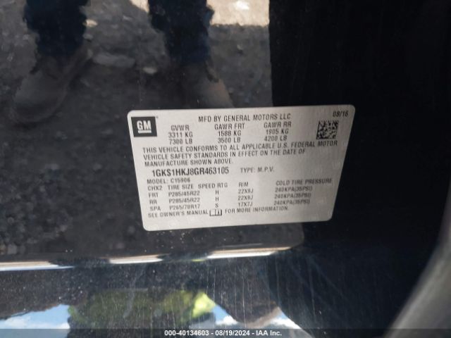 1GKS1HKJ8GR463105 GMC YUKON XL DENALI