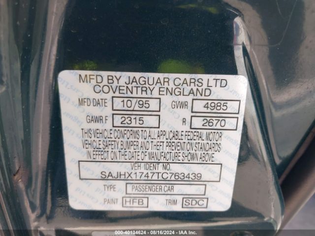 1996 JAGUAR XJ6 SAJHX1747TC763439 Photo 8