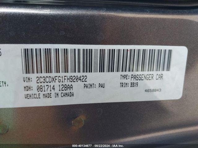 2C3CDXFG1FH920422 Dodge Charger Se