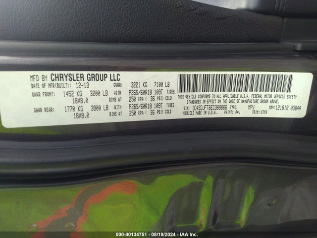 Dodge Durango Special Service 2014 1C4SDJFT6EC389866 Image 9