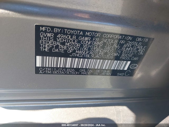 JTHCZ1BL9JA010326 Lexus Gs 350 F Sport
