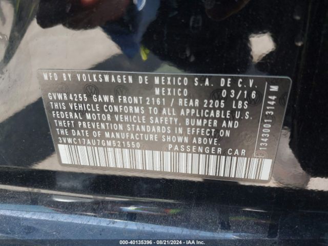 3VWC17AU7GM521550 Volkswagen Golf Sportwagen Tsi Sel 4-door