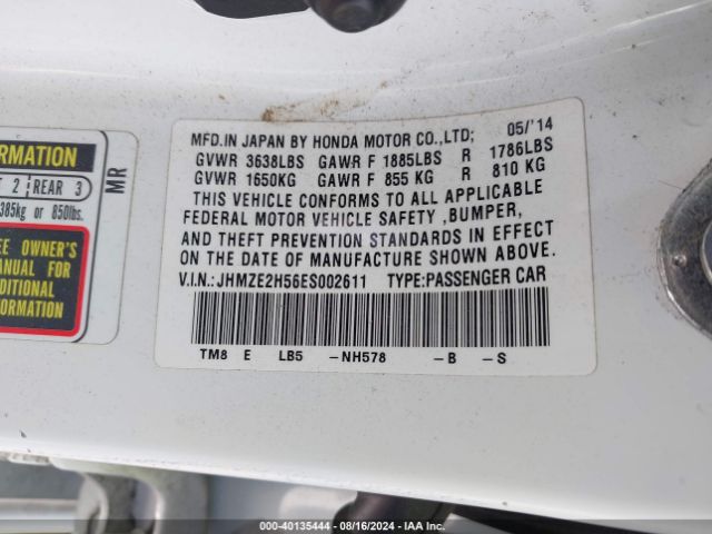 JHMZE2H56ES002611 Honda Insight Lx