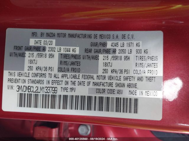 3MVDMBCL2LM133799 Mazda Cx-30 Select Package