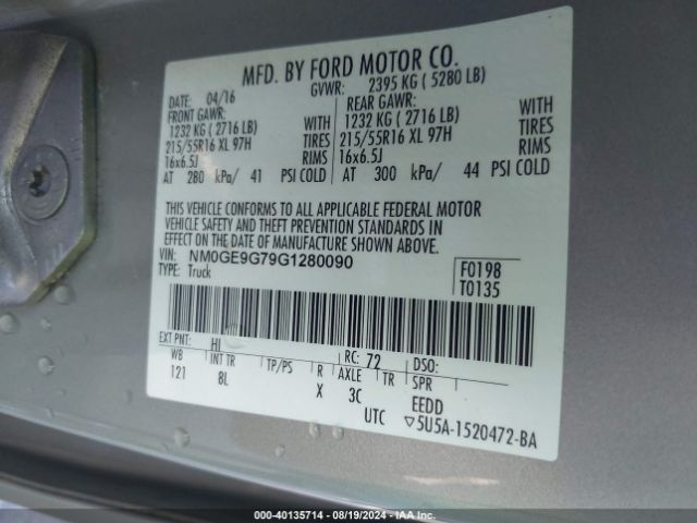 NM0GE9G79G1280090 Ford Transit Connect Titanium