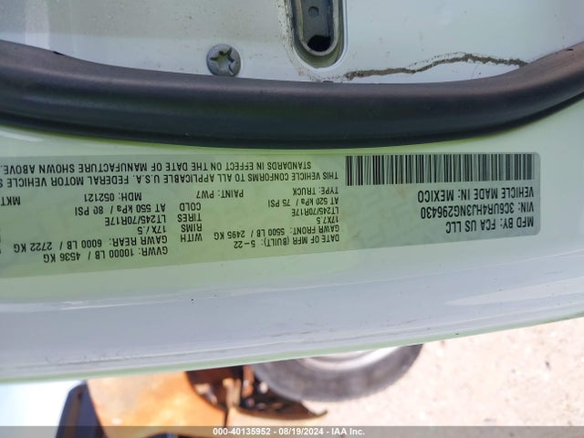RAM 2500 Tradesman  4x2 8' Box 2022 3C6UR4HJ3NG296430 Image 9
