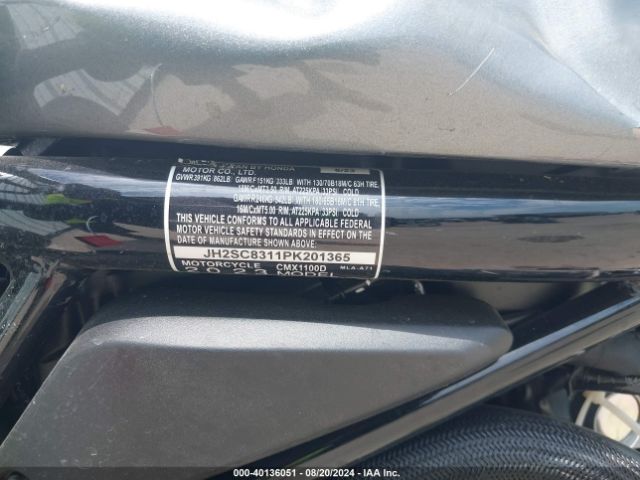 2023 HONDA CMX1100 JH2SC8311PK201365 Photo 9