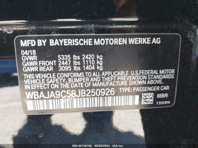 WBAJA9C58JB250926 BMW 530e Iperformance