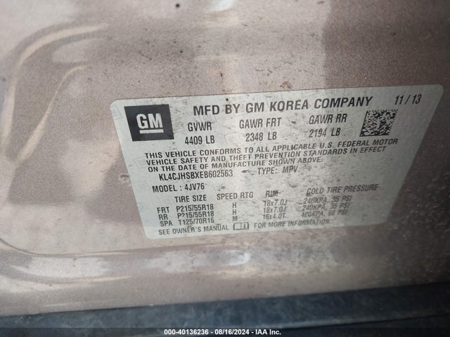 Buick Encore Premium 2014 KL4CJHSBXEB602563 Image 9