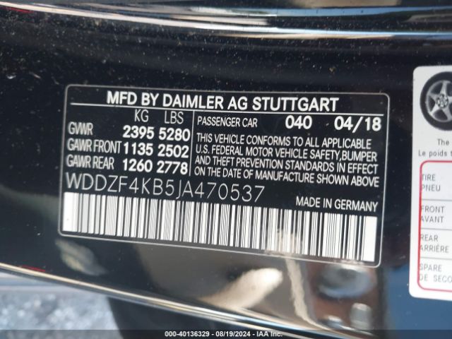 WDDZF4KB5JA470537 Mercedes-Benz E 300 4matic