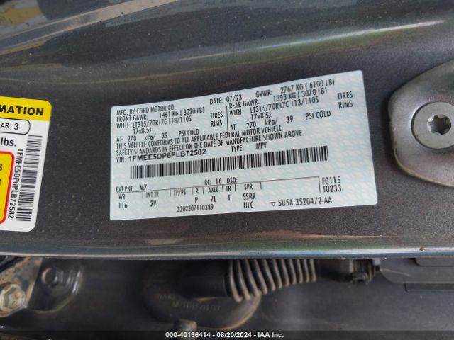 1FMEE5DP6PLB72582 Ford Bronco Outer Banks