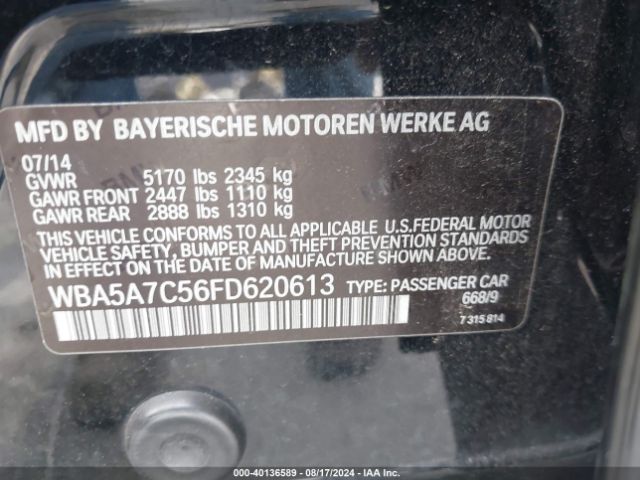 WBA5A7C56FD620613 BMW 528i Xdrive