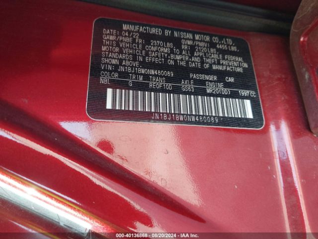 JN1BJ1BW0NW480089 Nissan Rogue Sport Sv Awd Xtronic Cvt