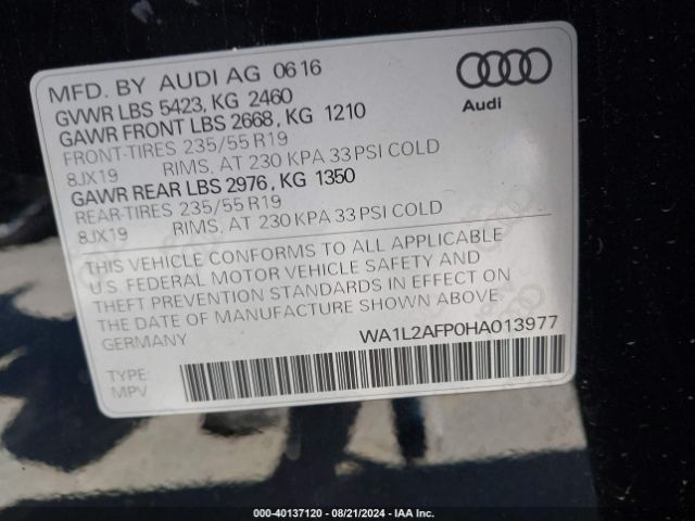 2017 AUDI Q5 WA1L2AFP0HA013977 Photo 8