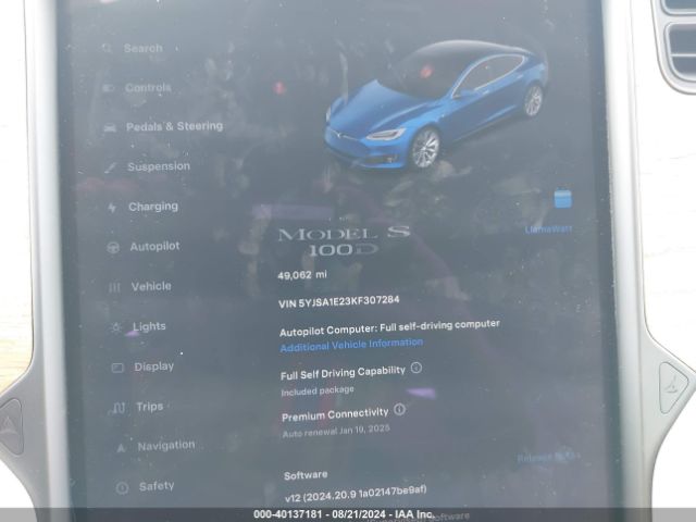 5YJSA1E23KF307284 Tesla Model S 100d/75d/long Range/standard Range