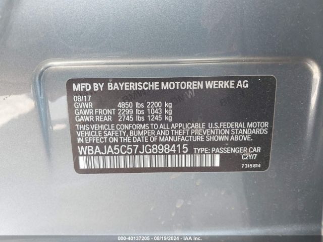 WBAJA5C57JG898415 BMW 530I