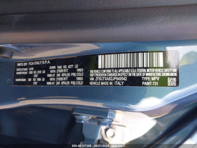2018 FIAT 500X ZFBCFXAB2JP649542 Photo 8
