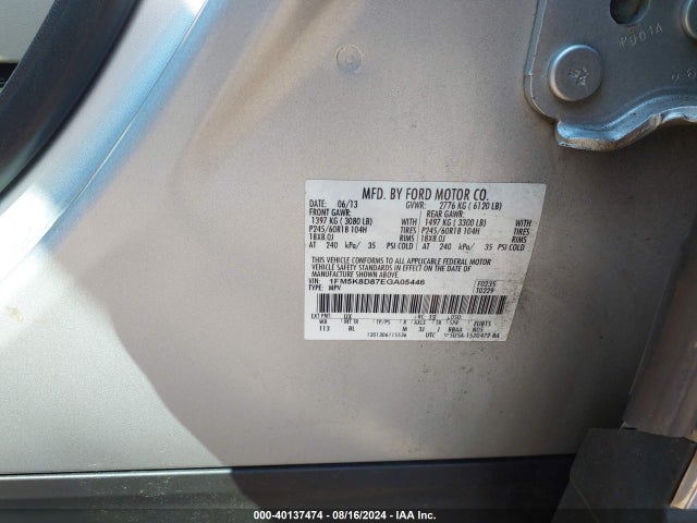 Ford EXPLORER XLT 2014 1FM5K8D87EGA05446 Image 9