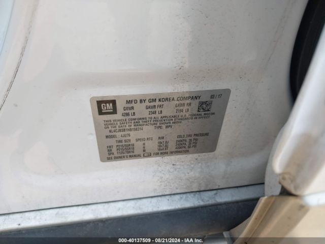 KL4CJBSB1HB158314 Buick Encore Preferred Ii