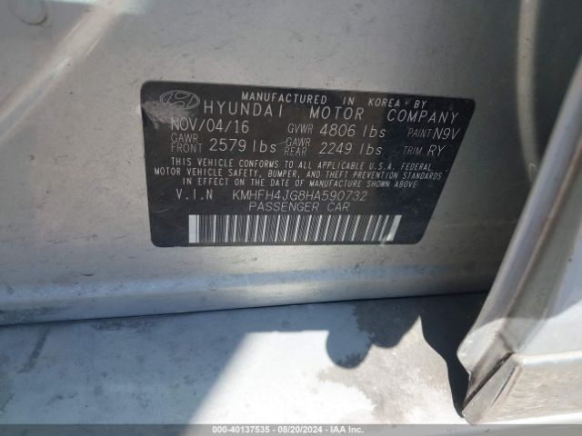 KMHFH4JG8HA590732 Hyundai Azera Limited