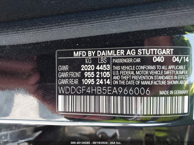 WDDGF4HB5EA966006 Mercedes-Benz C 250 Luxury/sport