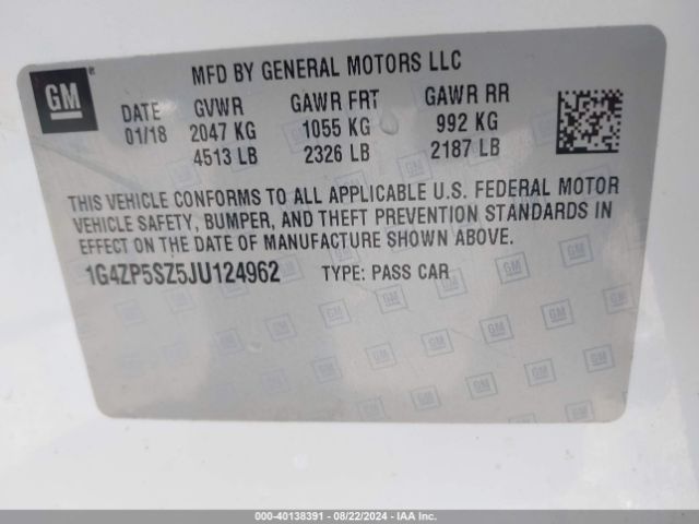 1G4ZP5SZ5JU124962 Buick Lacrosse Essence