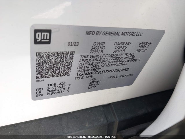 Chevrolet Suburban 4wd Lt 2023 1GNSKCKD7PR255469 Image 9