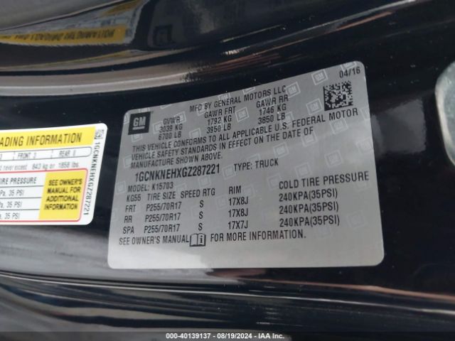 1GCNKNEHXGZ287221 Chevrolet Silverado 1500 Ls
