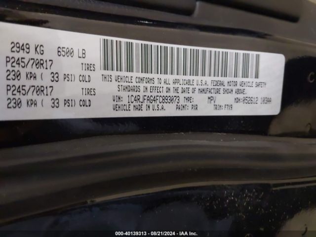 1C4RJFAG4FC893073 Jeep Grand Cherokee Laredo