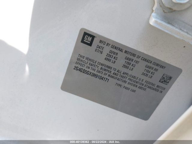 2G4GS5GX0H9104171 Buick Regal Turbo Premium Ii