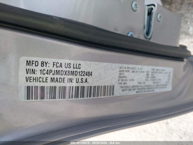 1C4PJMDX8MD122484 Jeep Cherokee Limited 4x4