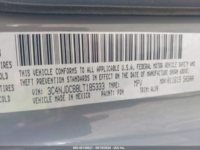 Jeep Compass Limited 4x4 2020 3C4NJDCB8LT185333 Image 9