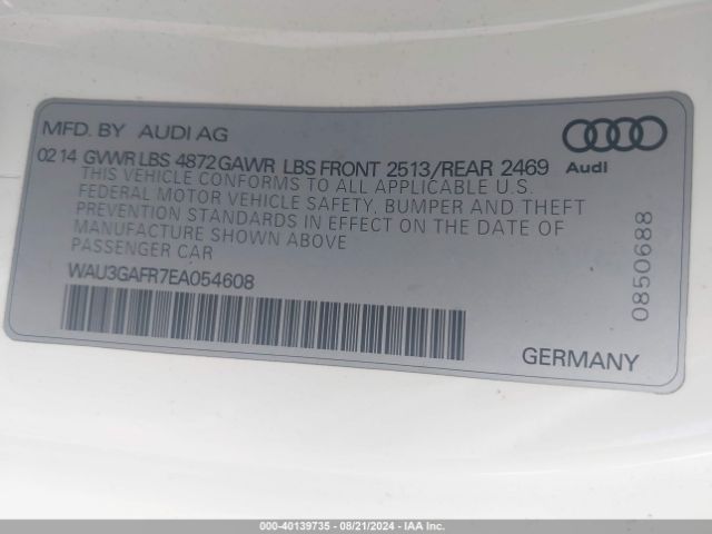 WAU3GAFR7EA054608 Audi S5 3.0t Premium Plus