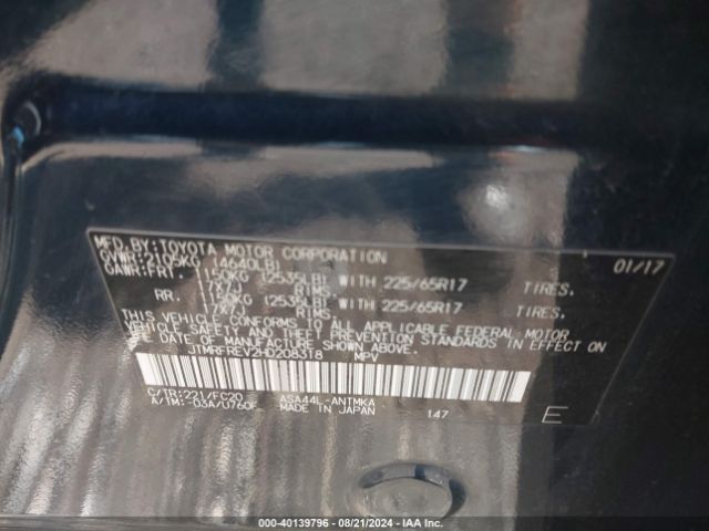 JTMRFREV2HD208318 Toyota Rav4 Xle