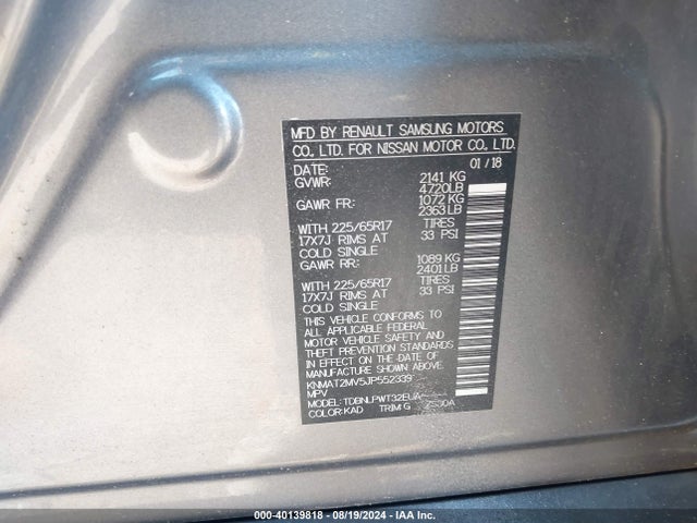 Nissan ROGUE S 2018 KNMAT2MV5JP552339 Image 9