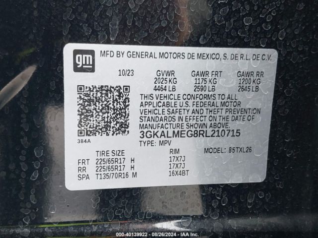 3GKALMEG8RL210715 GMC Terrain Fwd Sle